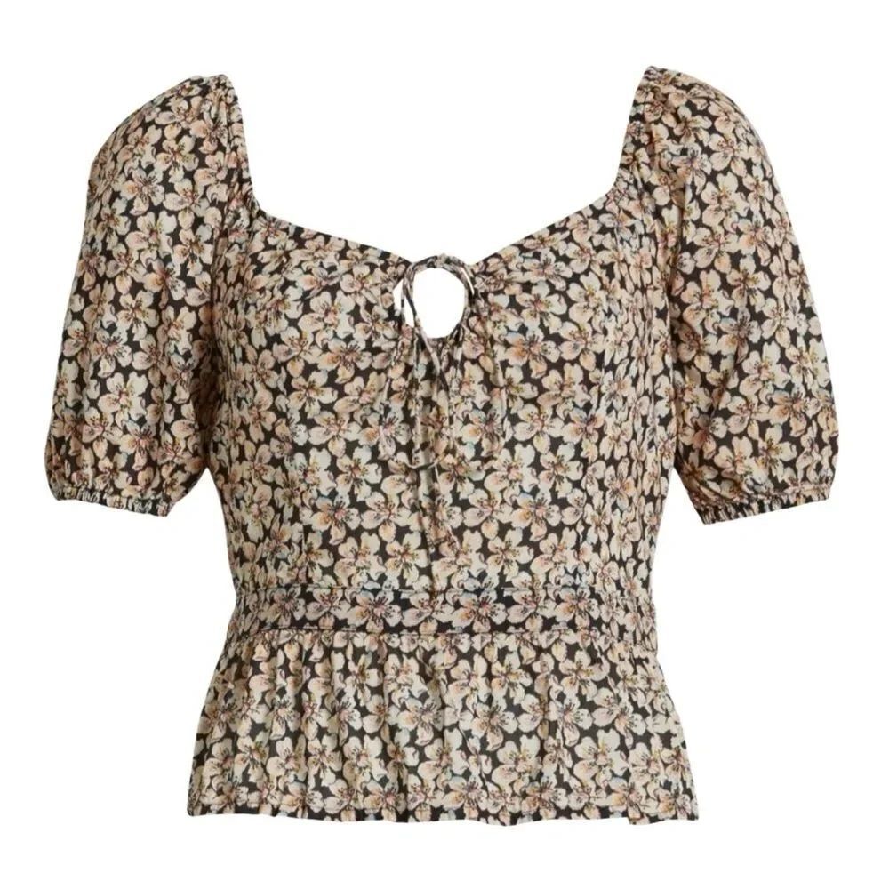 PAIGE Azul Puff Sleeve Top Size Medium